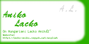 aniko lacko business card